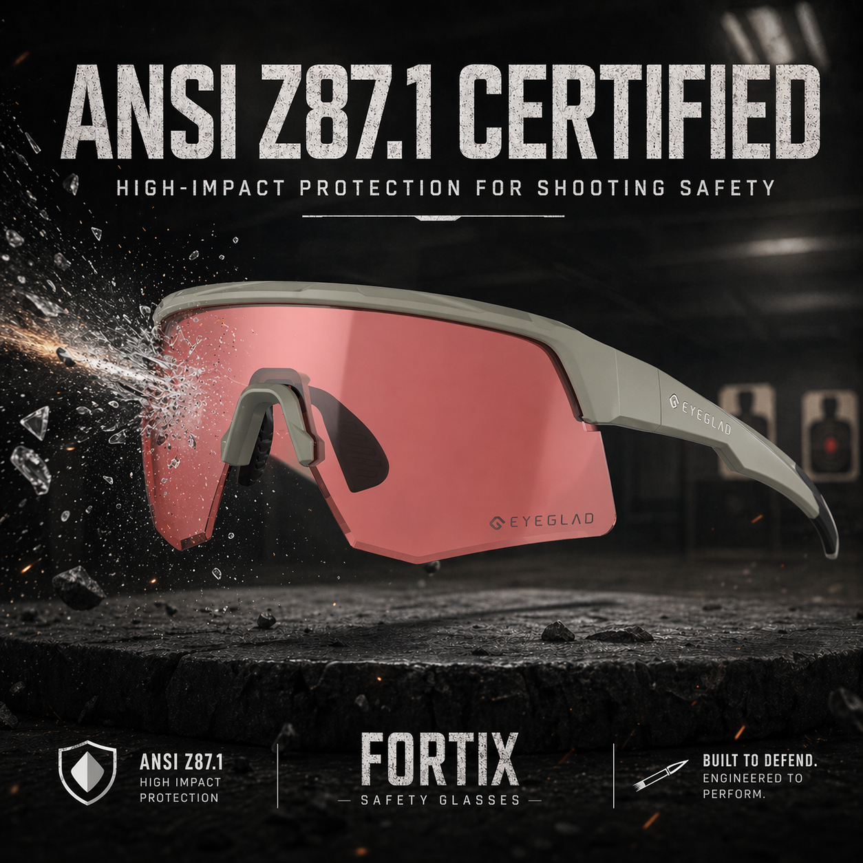 FORTIX MATTE KHAKI/FIRE RED