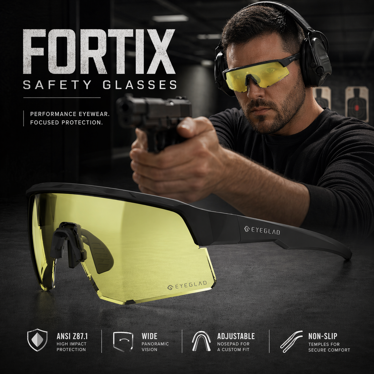 FORTIX MATTE BLACK/SOLAR YELLOW